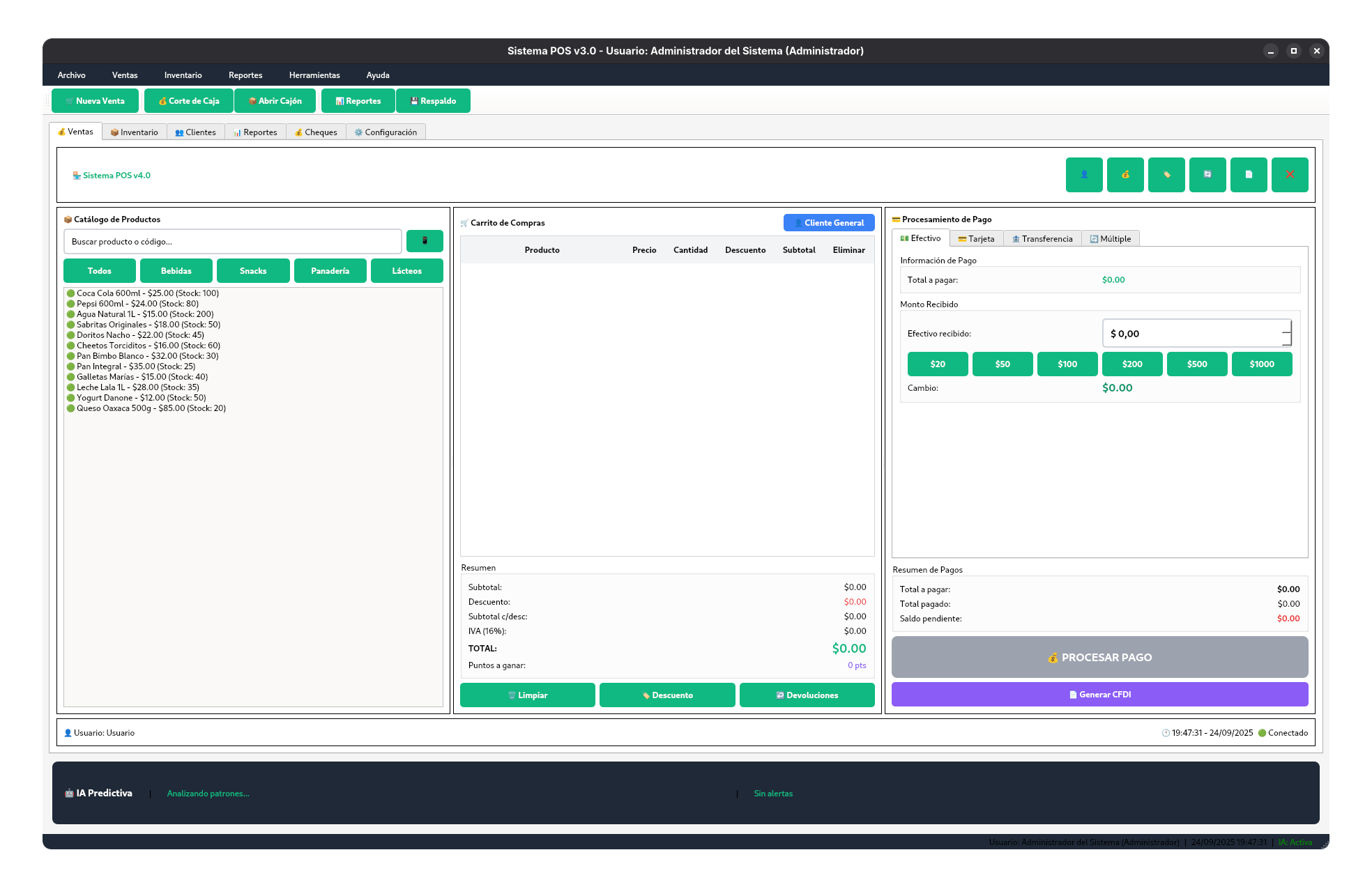 POS Professional v3.0 - Dashboard