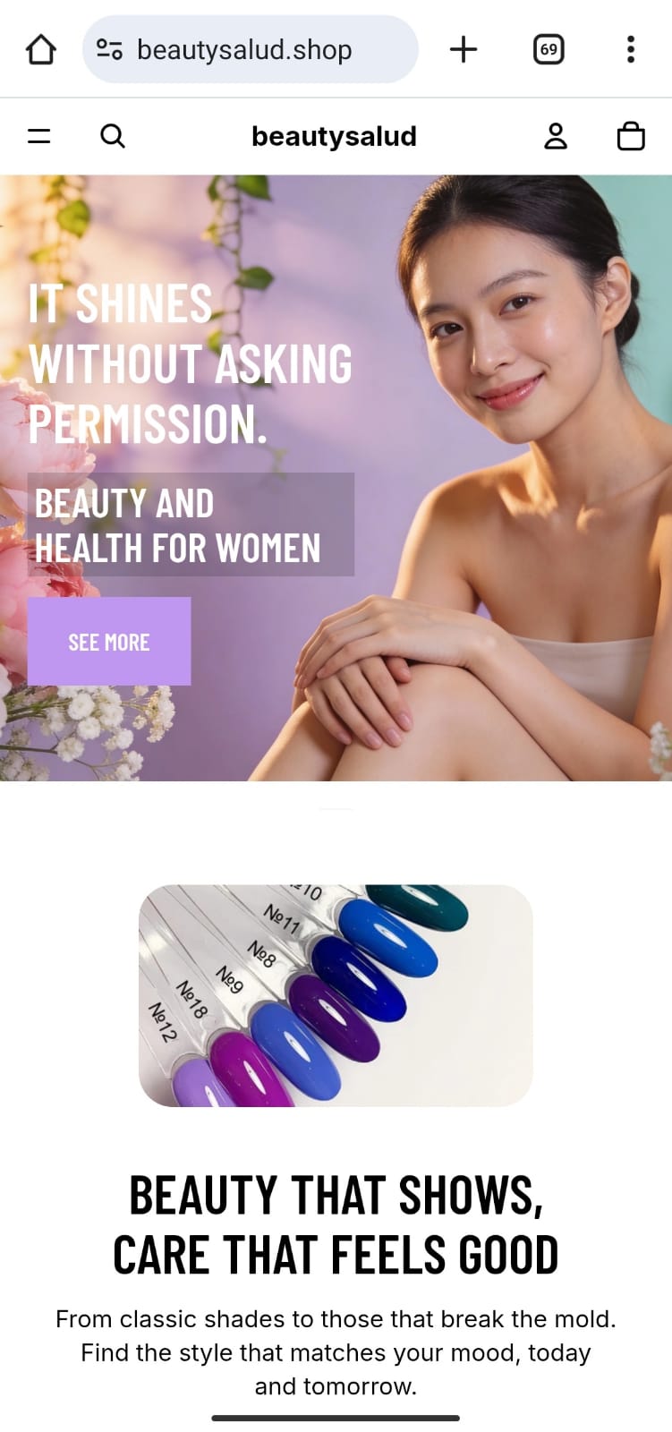 Beautysalud - Vista Móvil
