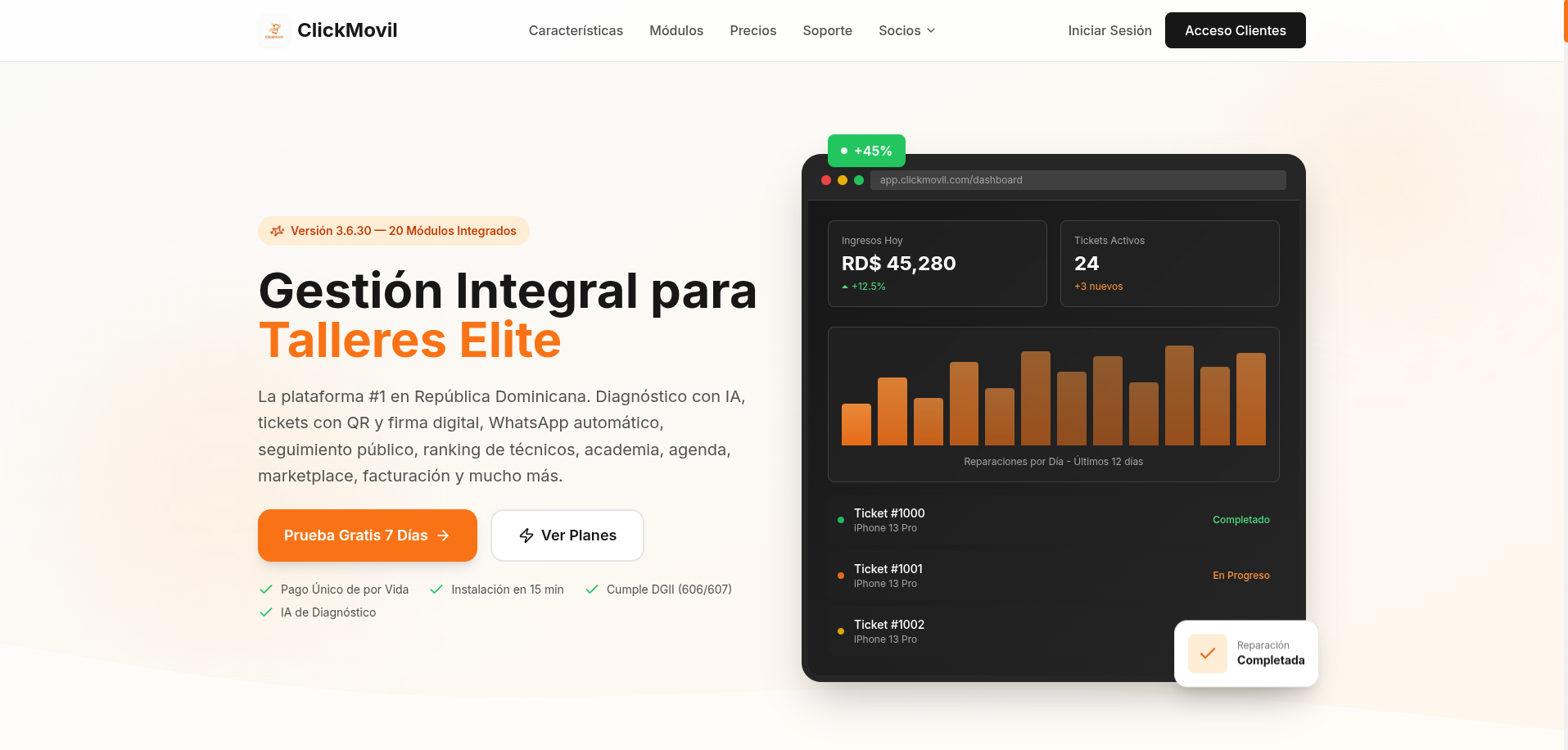ClickMovil - Landing