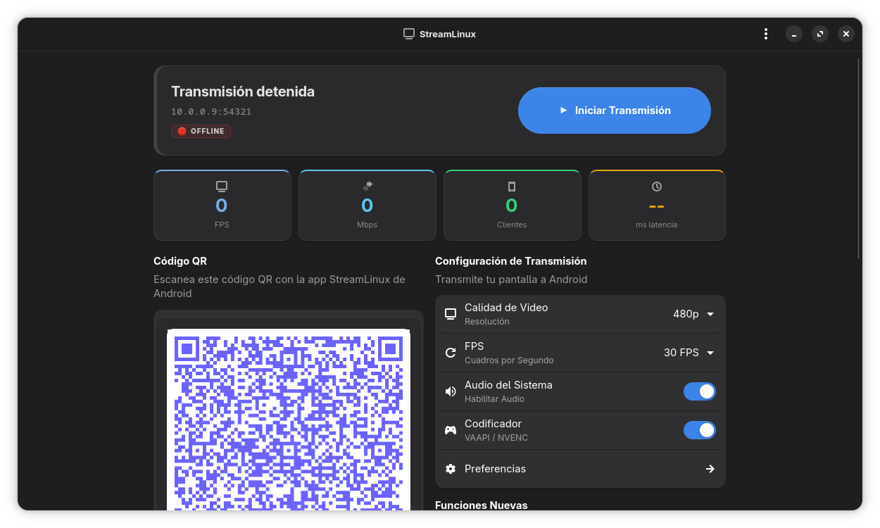 StreamLinux - Transmisión